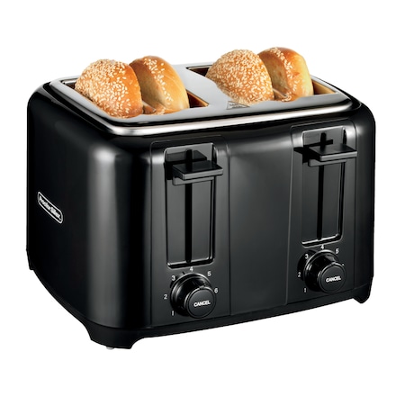 Proctor-Silex Proctor Silex Plastic Black 4 slot Toaster 8 in. H X 12.25 in. W X 11.31 in. D 24215